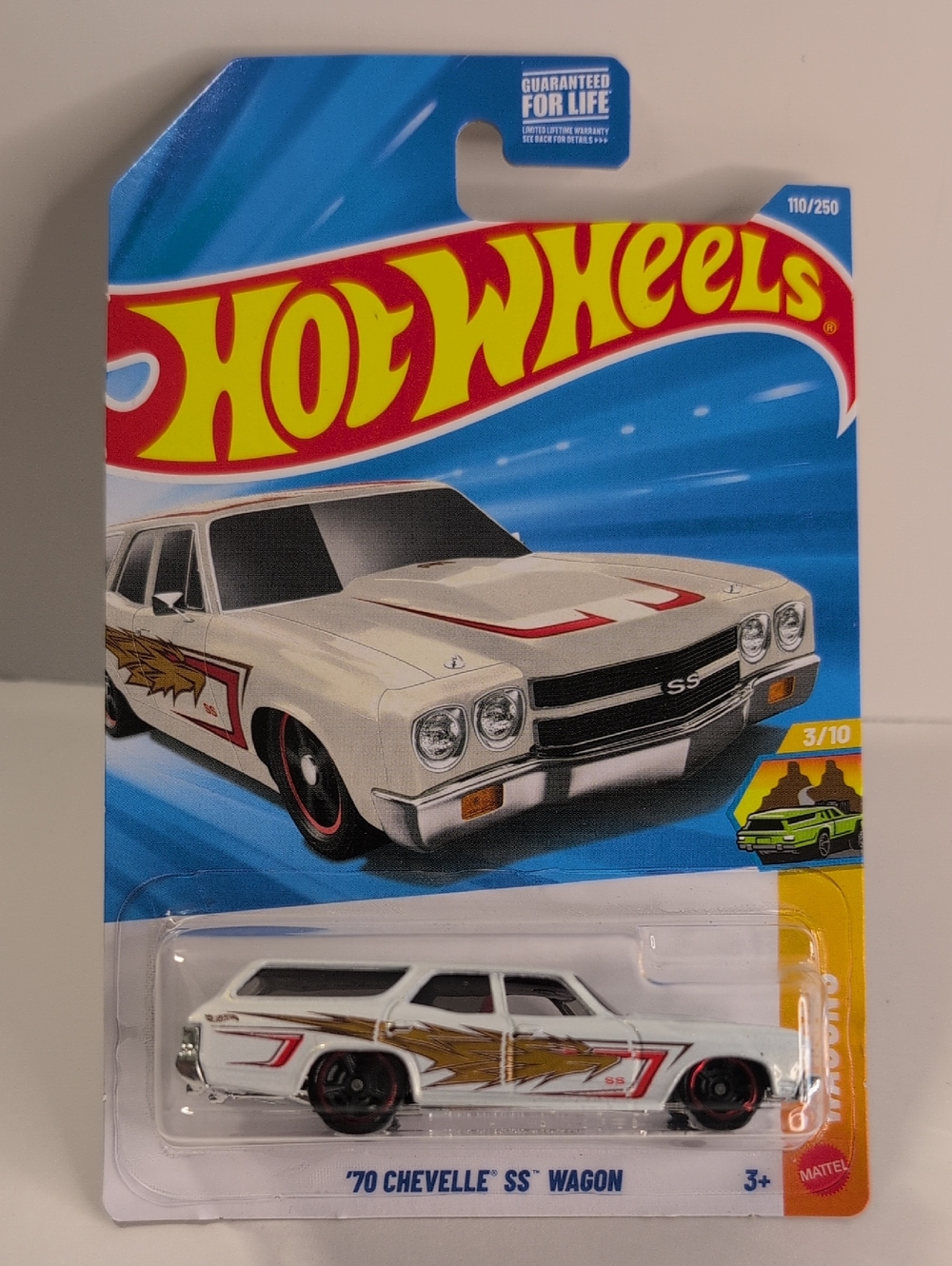 Hot Wheels 70 Chevelle SS Wagon Wagons White Red Case F Mattel NEW Ships In Box